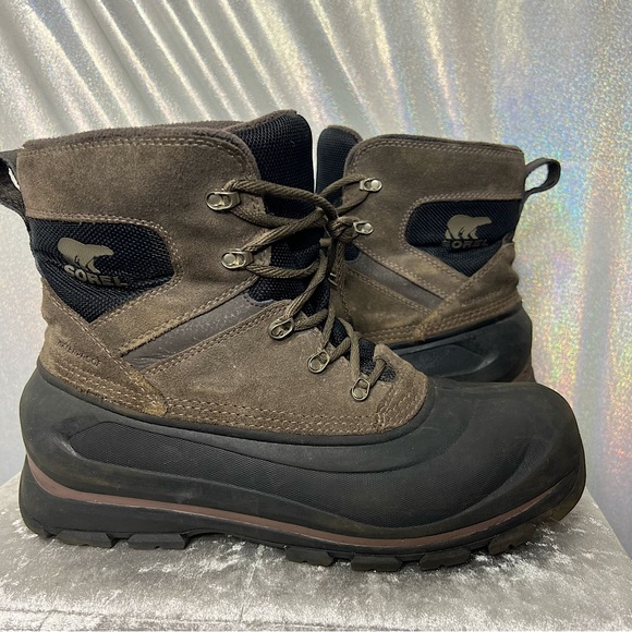 Sorel winter boots brown black waterproof cold weather snow outdoors hiking - Picture 1 of 9